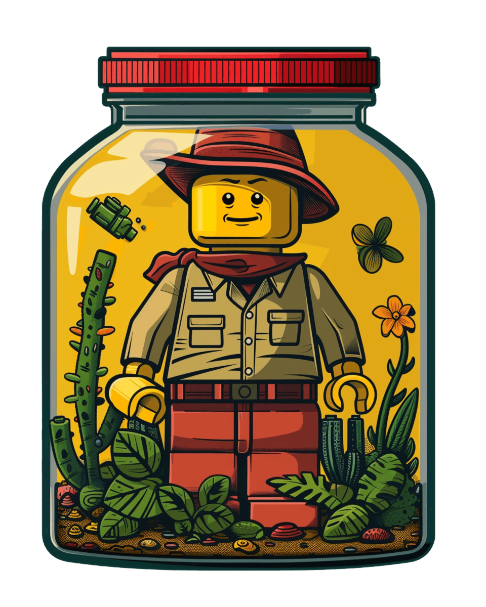 Jarro Com Lego Indiana Jones