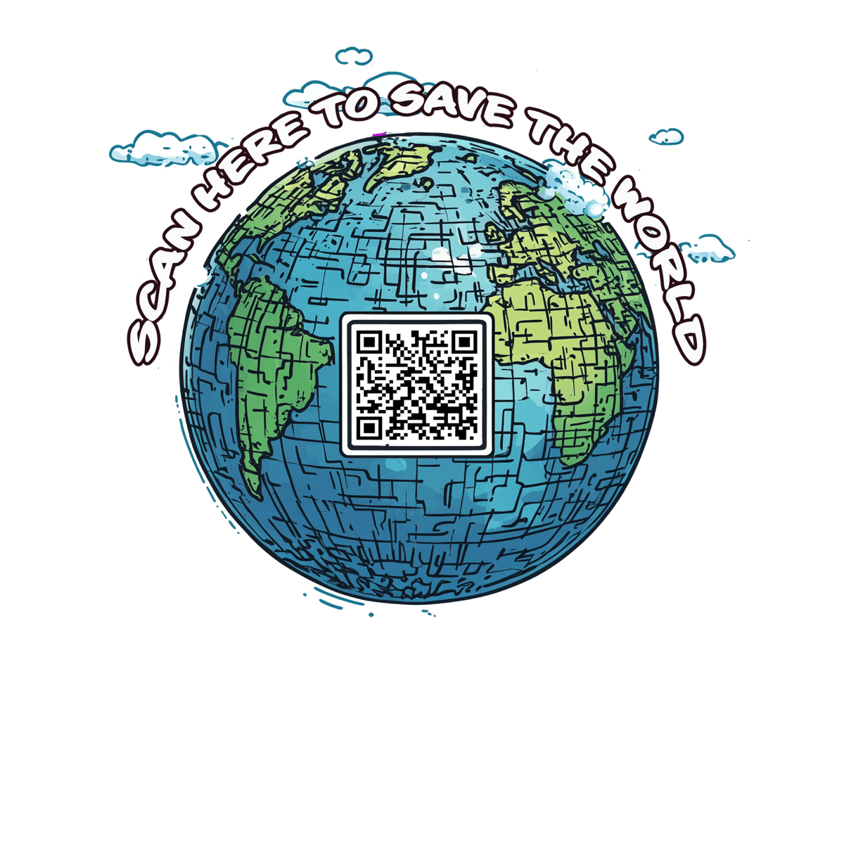 Scan Here To Save The World