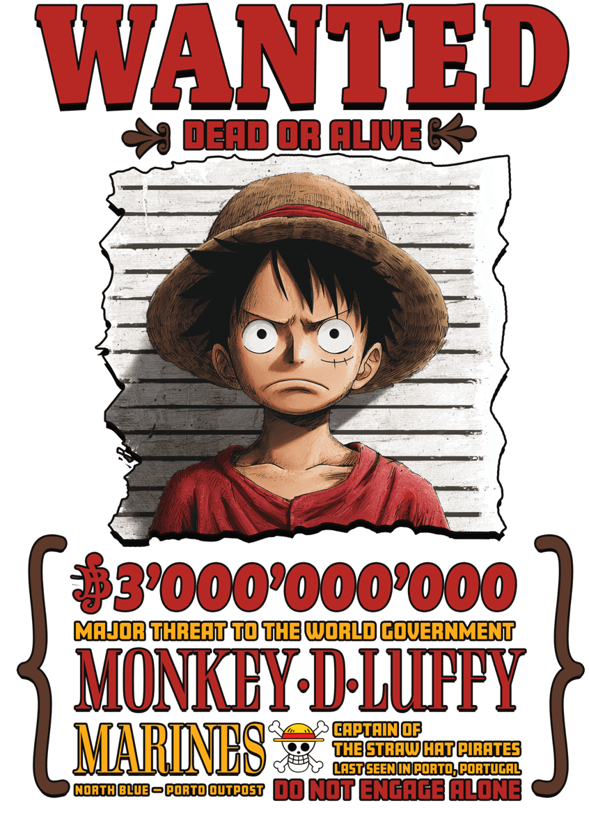 Luffy Wanted Poster