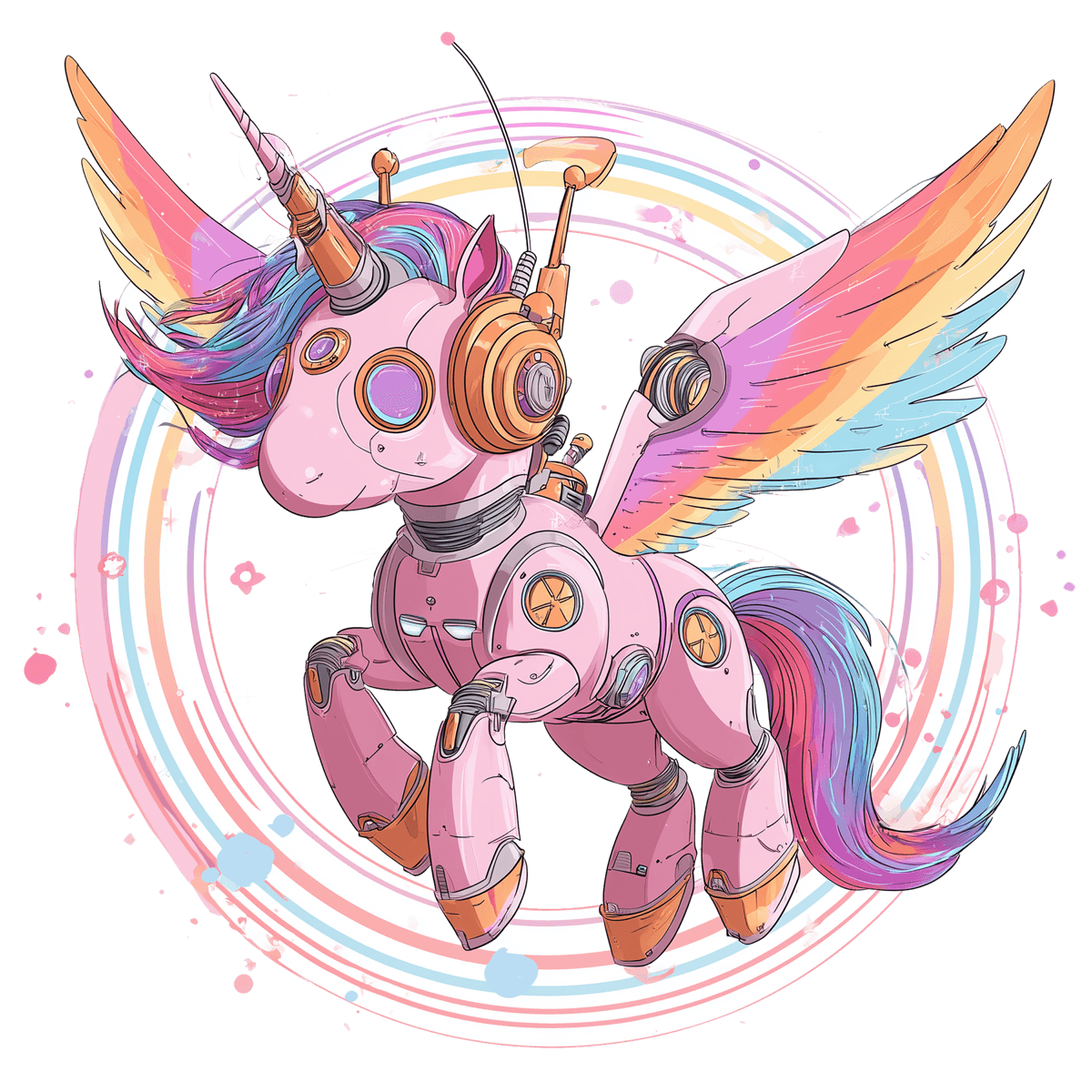 Steampunk Pink Unicorn
