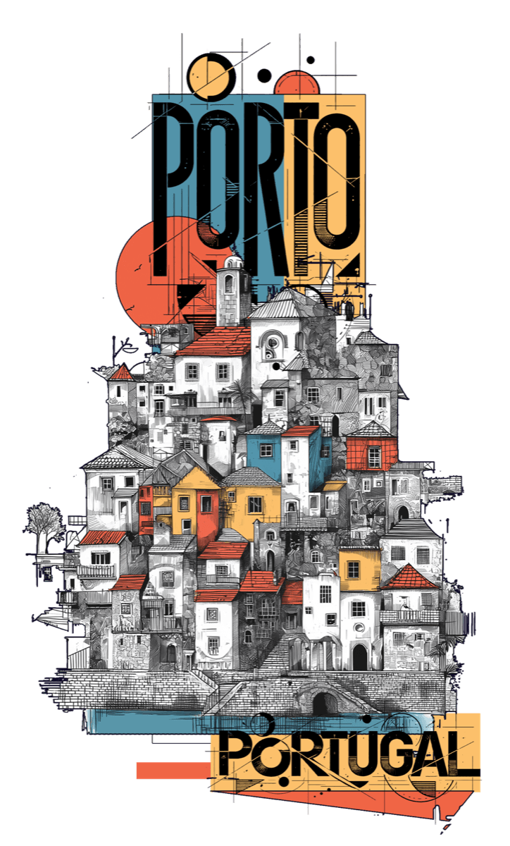Porto Portugal Illustration
