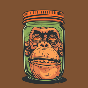 borwn design-gorilla-hea